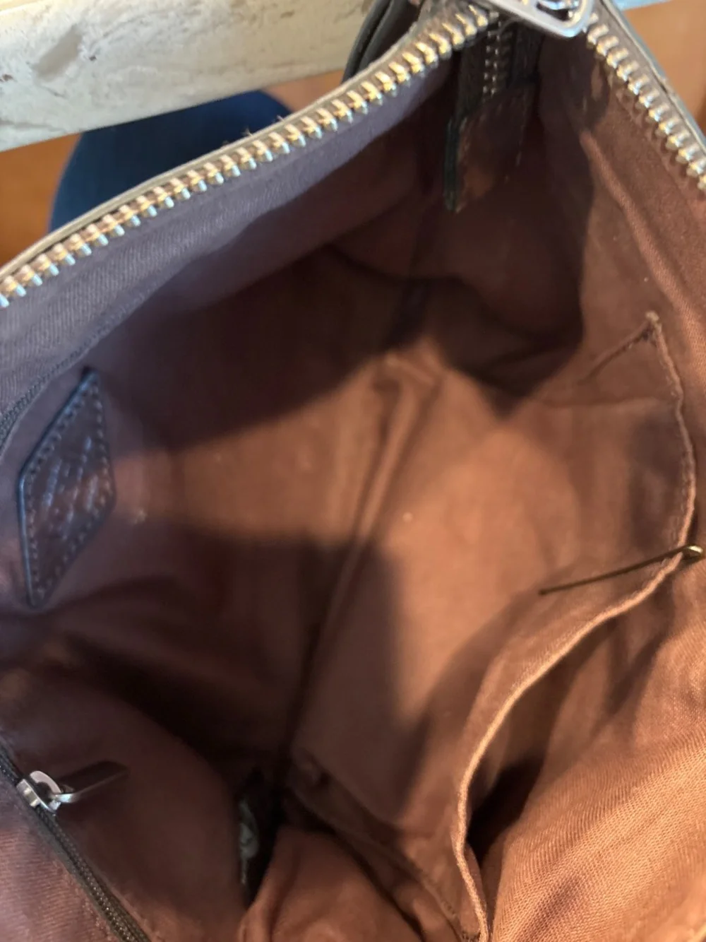 Fossil Dawson Rich Brown Leather Crossbody Handbag